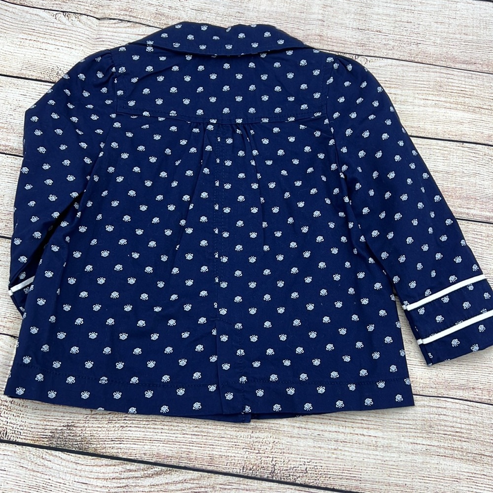Cherokee Navy Bee 🐝 Trench with Pink Lining Sz 2T - Picture 5 of 5